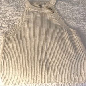 Madewell NWT ivory knit halter